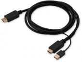 Кабель аудио-видео Buro HDMI (m)  -  DisplayPort (m) ,  2м, GOLD,  черный [hdmi-dp-2m]