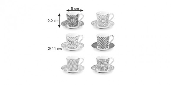 Чашка для эспрессо Tescoma myCOFFEE, с блюдцем, 6 шт, Empire