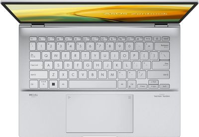 Ноутбук ASUS Zenbook 14 UX3402VA-KP697 14", IPS, Intel Core i5 13500H 2.6ГГц, 12-ядерный, 16ГБ LPDDR5, 512ГБ SSD,  Intel Iris Xe graphics, без операционной системы, серебристый [90nb10g6-m014z0]