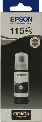 Чернила Epson 115 C13T07C14A, для Epson, 70мл, черный пигментный