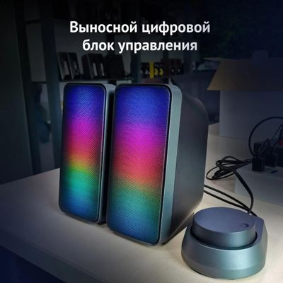 Колонки Bluetooth Oklick OK-350,  2.0,  черный [1531948]