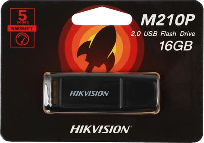Флешка USB Hikvision M210P 16ГБ, USB2.0, черный [hs-usb-m210p/16g]