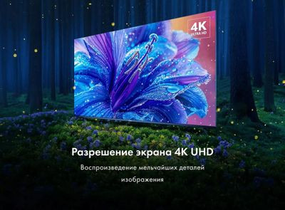 43" Телевизор HAIER Smart TV S2, 4K Ultra HD, черный, СМАРТ ТВ, Android TV
