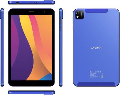 8" Планшет Digma Optima 8404D 4G 4/64 GB SC9863 4G, 1920 x 1200, Android 12, синий [ts8288pl]