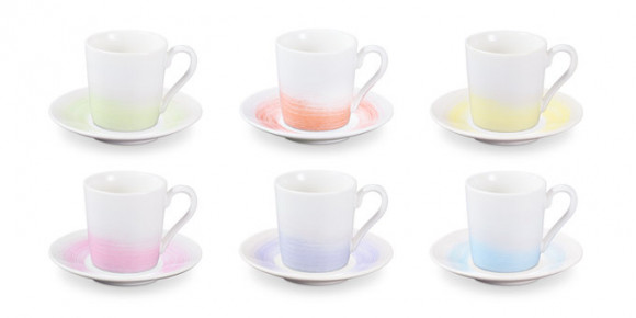Чашка для эспрессо Tescoma myCOFFEE, с блюдцем, 6 шт, Pastels