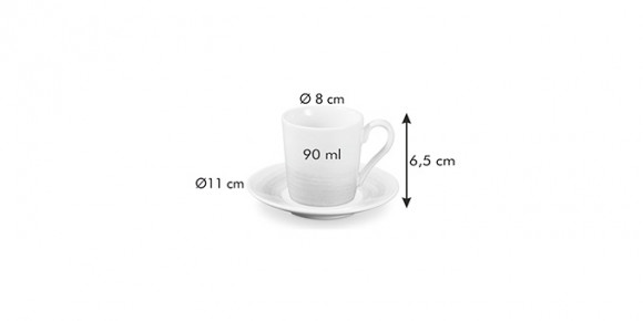 Чашка для эспрессо Tescoma myCOFFEE, с блюдцем, 6 шт, Pastels
