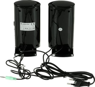 Колонки Defender SPK-210,  2.0,  черный [65210]