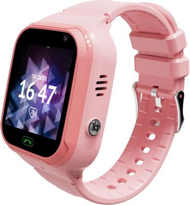 Смарт-часы Кнопка Жизни Aimoto Omega 4G,  42мм,  1.44",  розовый/розовый [9250102]