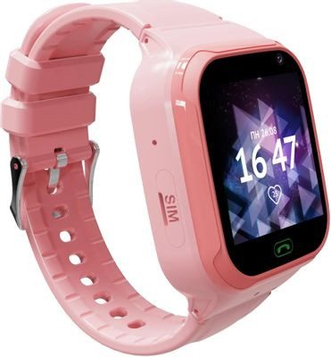 Смарт-часы Кнопка Жизни Aimoto Omega 4G,  42мм,  1.44",  розовый/розовый [9250102]