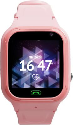Смарт-часы Кнопка Жизни Aimoto Omega 4G,  42мм,  1.44",  розовый/розовый [9250102]