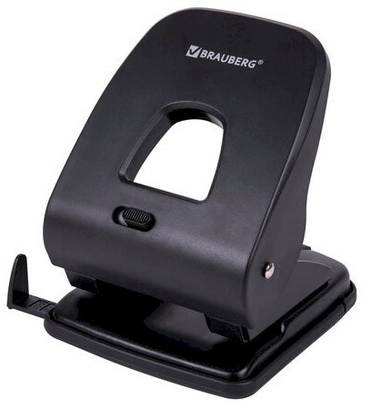 Дырокол Brauberg SX-40, до 40 листов, черный