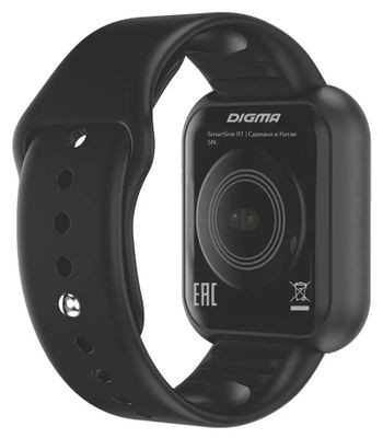 Смарт-часы Digma Smartline R1,  1.3",  черный/черный [r1b]