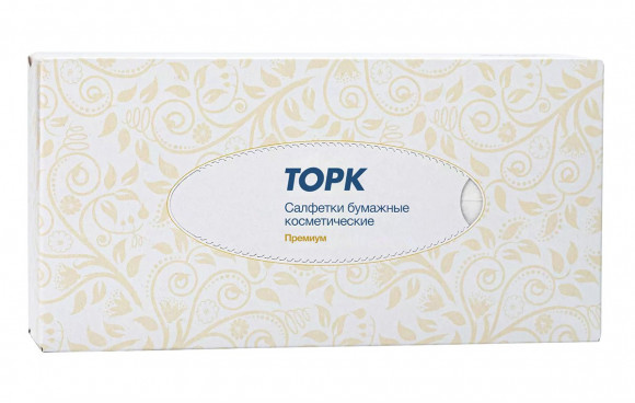 Салфетки косметические Торк Премиум, 2-слойные, 19х20,8 см, 100 листов в упаковке, 21 упаковок в коробке
