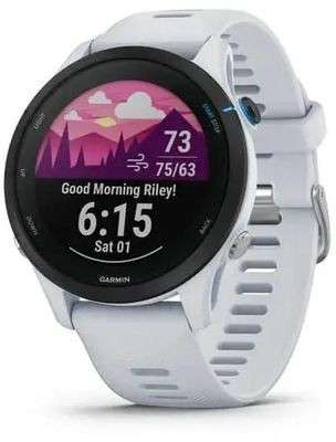 Смарт-часы Garmin Forerunner 255,  33мм,  1.3",  белый/белый [010-02641-31]
