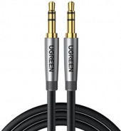 Кабель аудио UGREEN AV150,  Jack 3.5 (m)  -  Jack 3.5 (m) ,  1м, серый [50355]