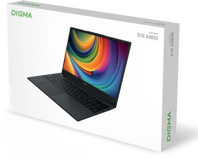 Ноутбук Digma EVE A5820 15.6", IPS, AMD Ryzen 3 3200U 2.6ГГц, 2-ядерный, 8ГБ DDR4, 256ГБ SSD,  AMD Radeon  интегрированное, Windows 11 Professional, черный [dn15r3-8cxw02]