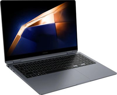 Ноутбук Samsung Galaxy Book 4 360 NP750 15.6", 2024, трансформер,  AMOLED, Intel Core 7 150U 1.8ГГц, 10-ядерный, 16ГБ LPDDR5, 512ГБ SSD,  Intel Graphics, Windows 11 Home, серый [np750qgk-kg3us]