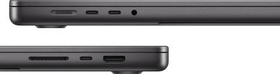 Ноутбук Apple MacBook Pro 16 M3 Pro A2991 16.2", 2023, Retina XDR, Apple M3 Pro 12 core 4ГГц, 12-ядерный, 36ГБ 512ГБ SSD,  Mac OS, черный космос [mrw23ll/a]