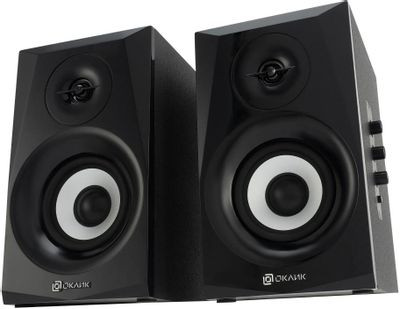 Колонки Bluetooth Oklick OK-166 BT,  2.0,  черный [1112254]