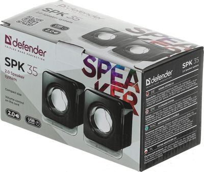 Колонки Defender SPK 35,  2.0,  черный [65635]