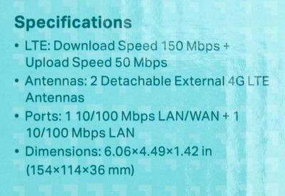 Wi-Fi роутер TP-LINK TL-MR100, N300, черный Wi-Fi роутер TP-LINK TL-MR100, N300, черный
