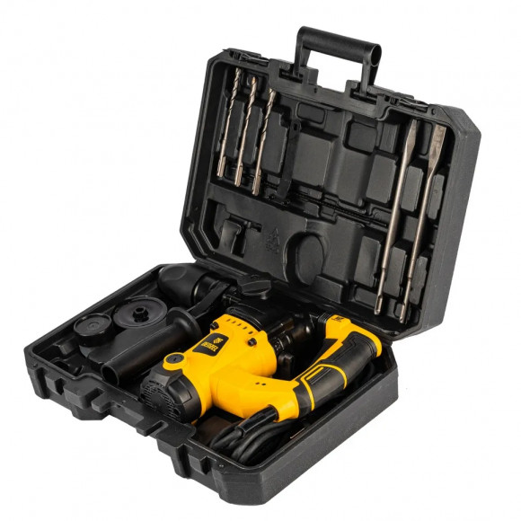 Перфоратор электрический RHV-1100-26, SDS-plus, 1100 Вт, 4 Дж, 3 режима Denzel Перфоратор электрический RHV-1100-26, SDS-plus, 1100 Вт, 4 Дж, 3 режима Denzel