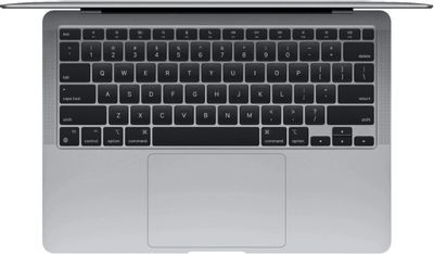Ноутбук Apple MacBook Air A2337 13.3", IPS, Apple M1 8 core 3.2ГГц, 8-ядерный, 8ГБ 256ГБ SSD,  Mac OS, серый космос [mgn63ch/a]