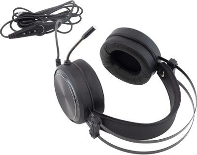 Гарнитура игровая Oklick HS-L810G ANONYMOUS,  для компьютера, мониторные,  проводные, черный  [1460164]