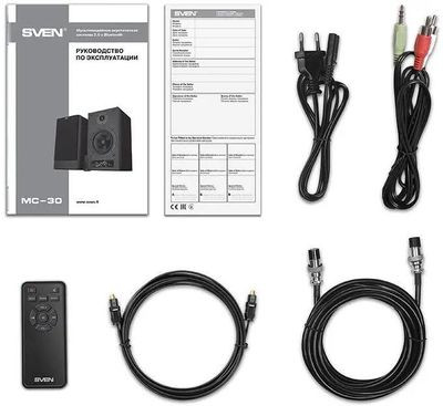 Колонки Bluetooth Sven MC-30,  2.0,  черный [sv-018894]
