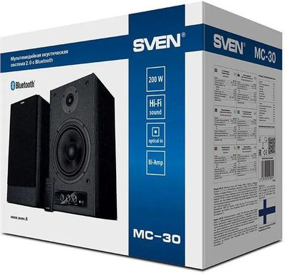 Колонки Bluetooth Sven MC-30,  2.0,  черный [sv-018894]