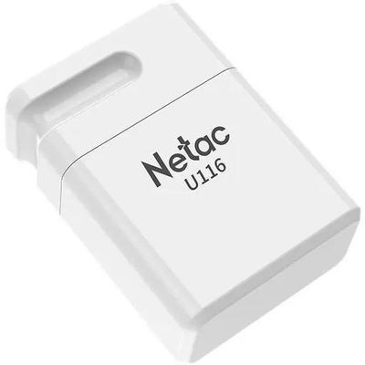 Флешка USB NETAC U116 64ГБ, USB2.0, белый [nt03u116n-064g-20wh]