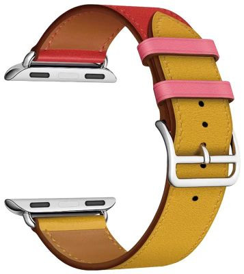 Ремешок LYAMBDA LWA-03-40-RY для Apple Watch Series 3/4/5/6/SE/7/8, желтый/красный