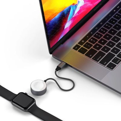 Беспроводное зарядное устройство  Satechi,  USB type-C,  серый [st-tcaw7cm]