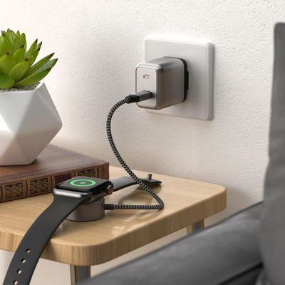 Беспроводное зарядное устройство  Satechi,  USB type-C,  серый [st-tcaw7cm]