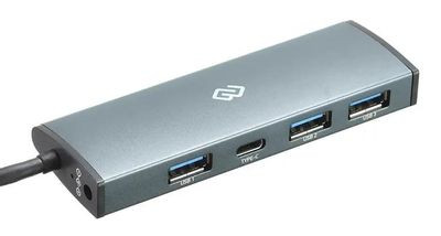 Хаб (разветвитель) Digma HUB-3U3.0С-UC-G, серый Хаб (разветвитель) Digma HUB-3U3.0С-UC-G, серый