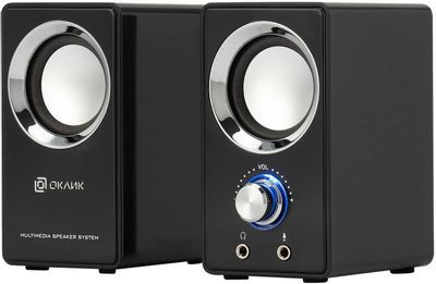 Колонки Oklick OK-116,  2.0,  черный [315691]