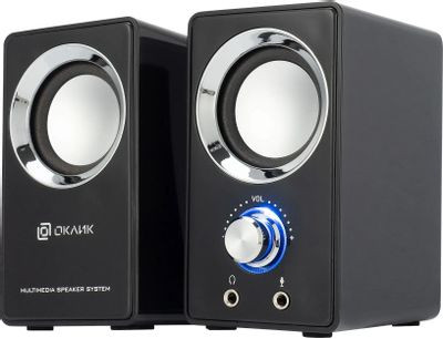 Колонки Oklick OK-116,  2.0,  черный [315691]
