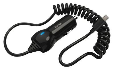 Автомобильное зарядное устройство HAMA H-183248,  microUSB,  2.4A,  черный [00183248]