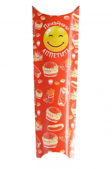 Коробка под ролл Оригамо "Smile", 220х63х40 мм, с рисунком, в упаковке 300 штук