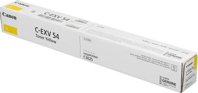 Тонер Canon C-EXV54Y,  для C3025i,  желтый, туба