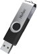 Флешка USB NETAC U505 64ГБ, USB2.0, черный и серебристый [nt03u505n-064g-20bk]