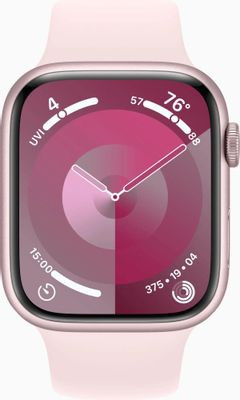 Смарт-часы Apple Watch Series 9 A2980,  45мм,  светло-розовый/розовый [mr9h3zp/a]