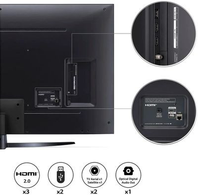 43" Телевизор LG 43NANO766QA.ARUB, NanoCell, 4K Ultra HD, синяя сажа, СМАРТ ТВ, WebOS
