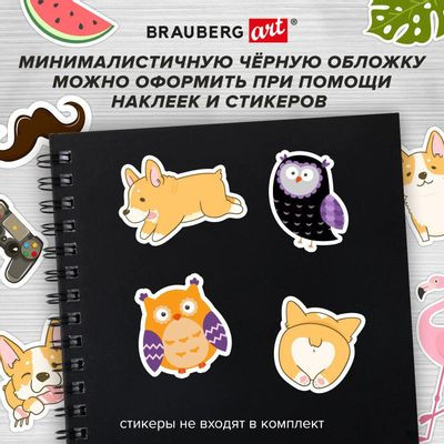 Скетчбук для рисования BRAUBERG 115081,  40лист,  картон,  гребень