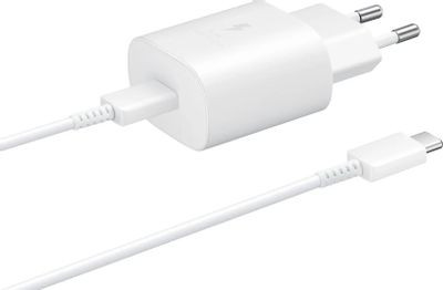Сетевое зарядное устройство Samsung EP-TA800,  USB type-C,  USB type-C,  25Вт,  3A,  белый [ep-ta800xwegww]