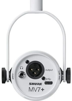 Микрофон SHURE MV7+-W, белый Микрофон SHURE MV7+-W, белый
