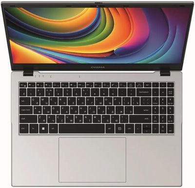Ноутбук Digma EVE P5852 15.6", IPS, Intel N200 1ГГц, 4-ядерный, 16ГБ LPDDR5, 512ГБ SSD,  Intel UHD Graphics  интегрированное, Windows 11 Professional, серебристый [dn15n2-adxw01]