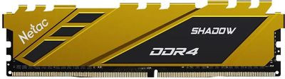 Оперативная память NETAC Shadow NTSDD4P32SP-16Y DDR4 - 1x 16ГБ 3200МГц, DIMM, Yellow, Ret Оперативная память NETAC Shadow NTSDD4P32SP-16Y DDR4 - 1x 16ГБ 3200МГц, DIMM, Yellow, Ret