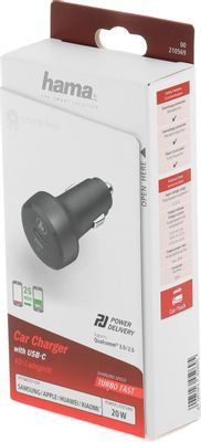 Автомобильное зарядное устройство HAMA H-210569,  USB,  1.67A,  черный [00210569]