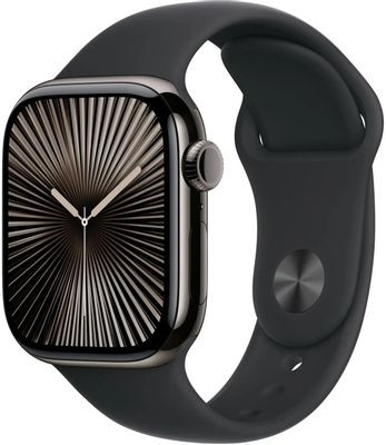 Смарт-часы Apple Watch Series 10 A2997,  42мм,  черный/черный [mwwf3lw/a]